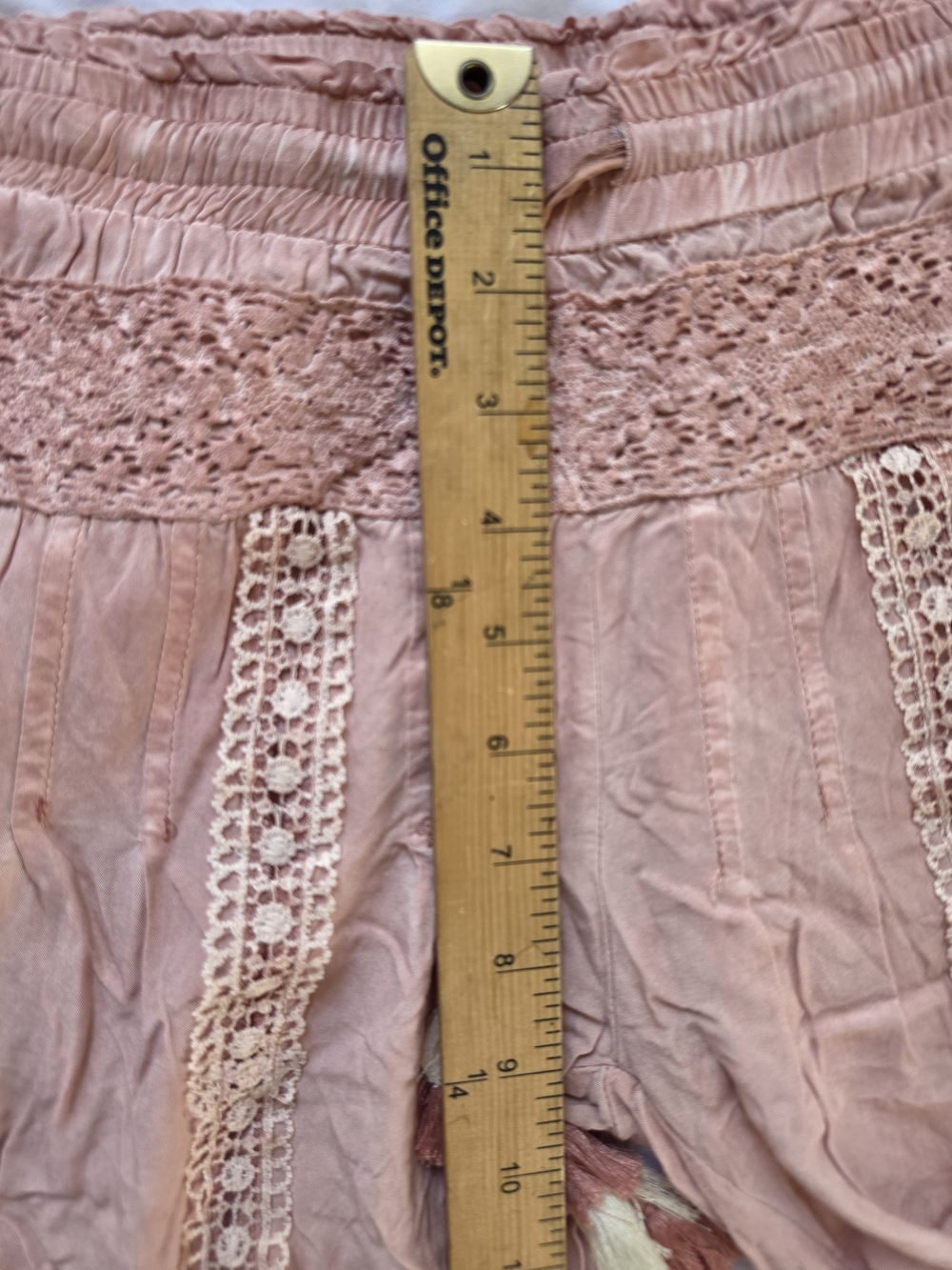 Surf Gypsy Peach Crochet-Trim Beach Coverup Pants - Picture 5 of 7